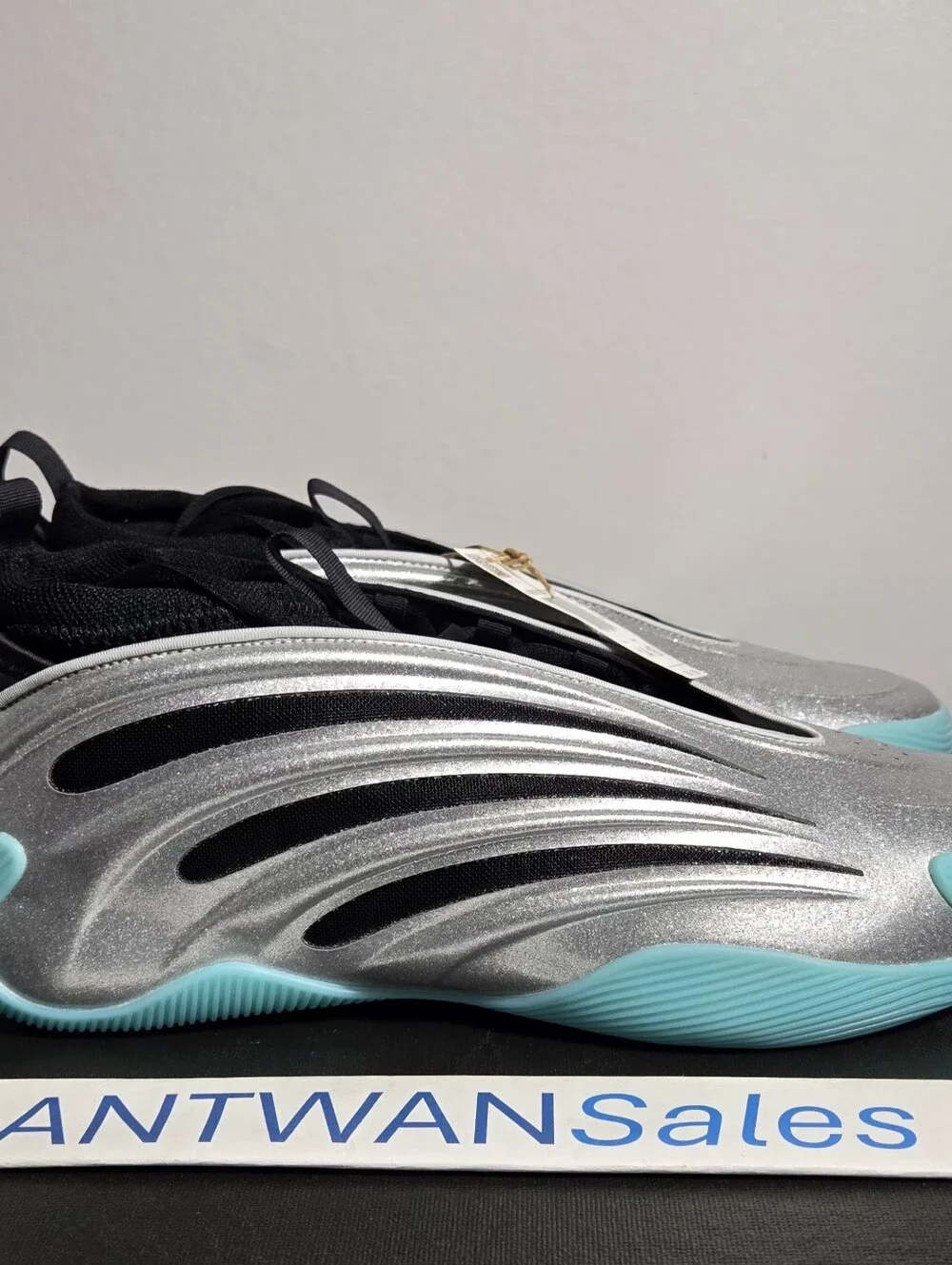 Adidas Harden Volume 9 UNO Silver Aqua Black Shoes James JS1028 Men 14